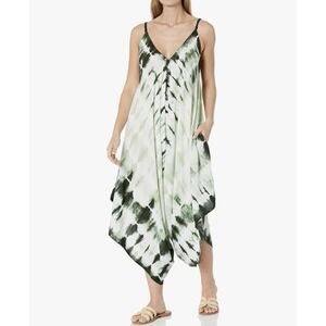 Angie Tie Dye Jumpsuit Romper S Small Harem Green Beach Coastal Lightweight